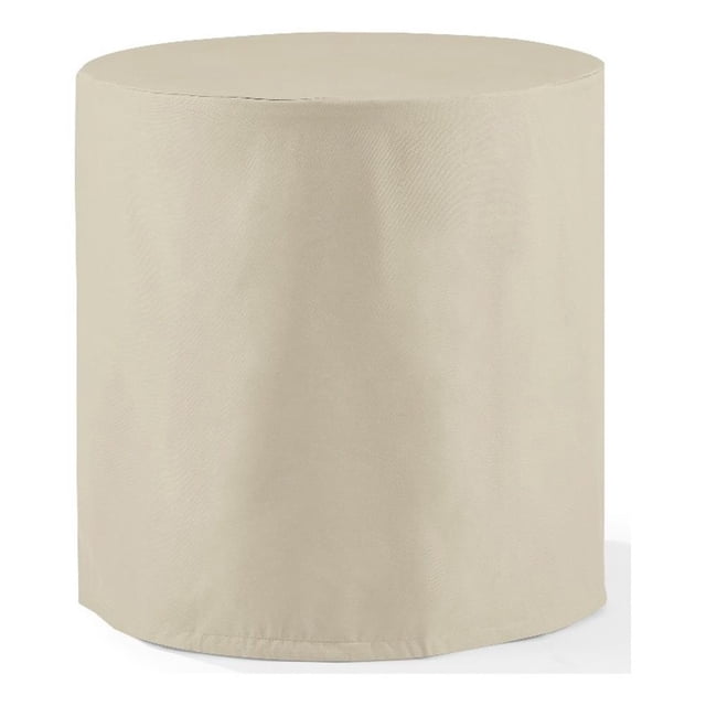 Crosley Furniture Housse de Meuble Bistro d'Extérieur Ronde en Vinyle, Couleur Beige