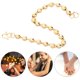 thumbnail image 5 of 1 unid Accesorios de pulsera de titanio chapado en oro Impreso Cuentas de Buda Forma Suministros de joyería de cadena de mano para mujeres Damas (Dorado), 5 of 5