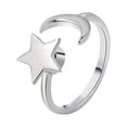 thumbnail image 1 of Versatile Rotatable Adjustable Anxiety Relieving Silver Plated Zircon Ring for Stress and Fashionable Finger Accessory, 1 of 5