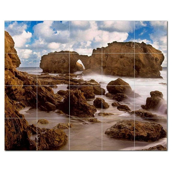 Waves Picture Ceramic Tile Mural Kitchen Backsplash Bathroom Shower 406326-M54