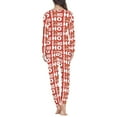 thumbnail image 4 of Renewold 2 Pieces Ladies Comfort Pajamas Daily Wear Christmas Family Pajama Sets HO-HO-HO Long Sleeve Tee Pants with Pockets Women Casual Athletic Clothing Sleepwear Size M, 4 of 5