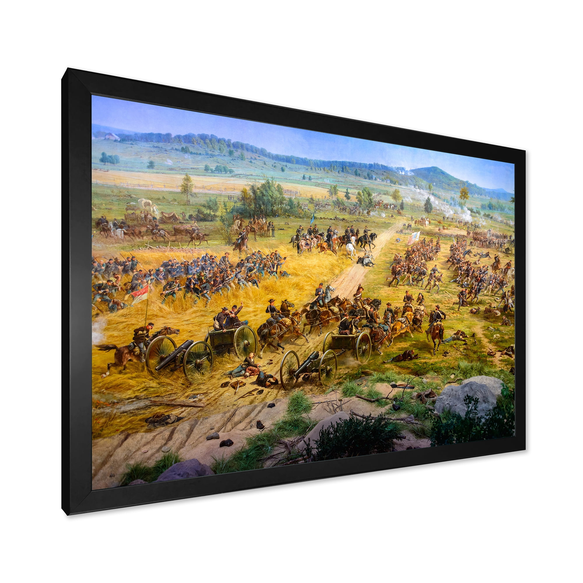 Designart 'Historical Gettysburg National Military Park' Vintage Framed Art Print