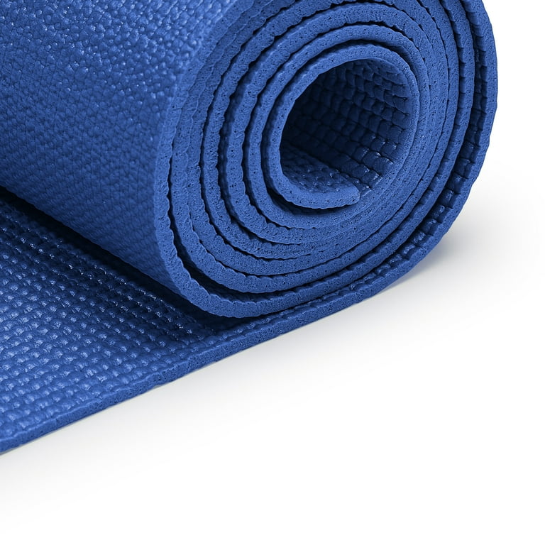 BTY ヨガマット Sunny Health & Fitness Exercise Non-Slip Yoga Mat (Blue