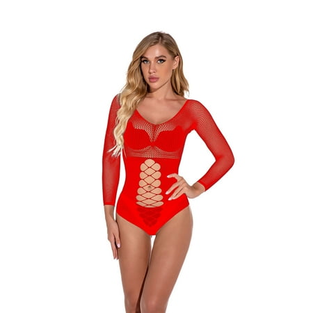 

TANGNADE Womens Transparent Pajamas Underwear Mesh Bodystockings Perspective Sexy Dress Pajamas Underwear