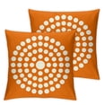 thumbnail image 2 of Acheng Decorative Throw Pillow Covers Colorful Candy Orange Modern Design Polka Dot Circle White Color Texture Diagonal Dotted Geometric Cushion Covers for Sofa Couch Living Room Bedroom,2 pcs White, 2 of 6