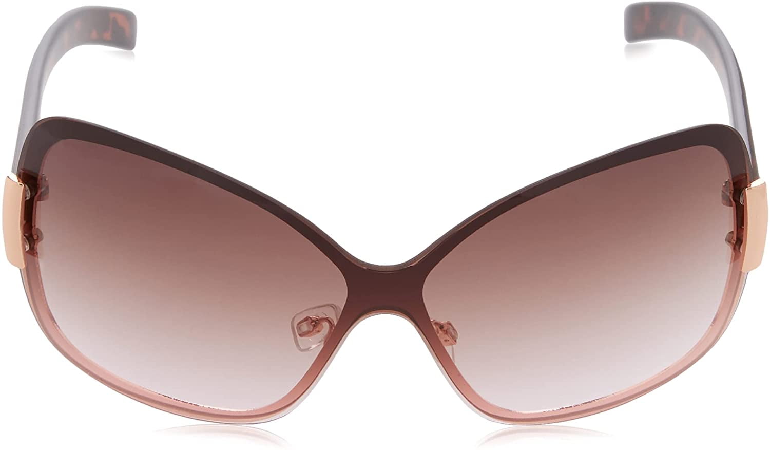 Circus NY by Sam Edelman Women's CC201 Metal Shield UV400 Protective Rectangular Fashion Sunglasses, 132mm