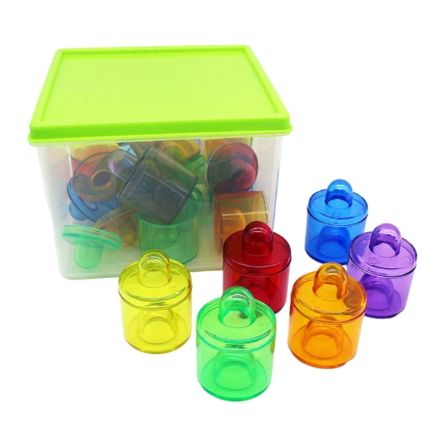 Juguetes apilables que combinan colores, regalo de cumpleaños, coordinación mano-ojo cognitiva, divertidos recipientes apilables, juego de recipientes