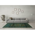thumbnail image 3 of Ahgly Company Indoor Rectangle Persian Turquoise Blue Traditional Area Rugs, 8' x 12', 3 of 4