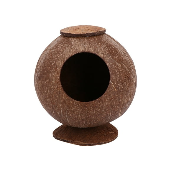 Coconut Shell Pet Nest for Birds Hamsters Squirrels Durable Natural Brown Color 7 inch