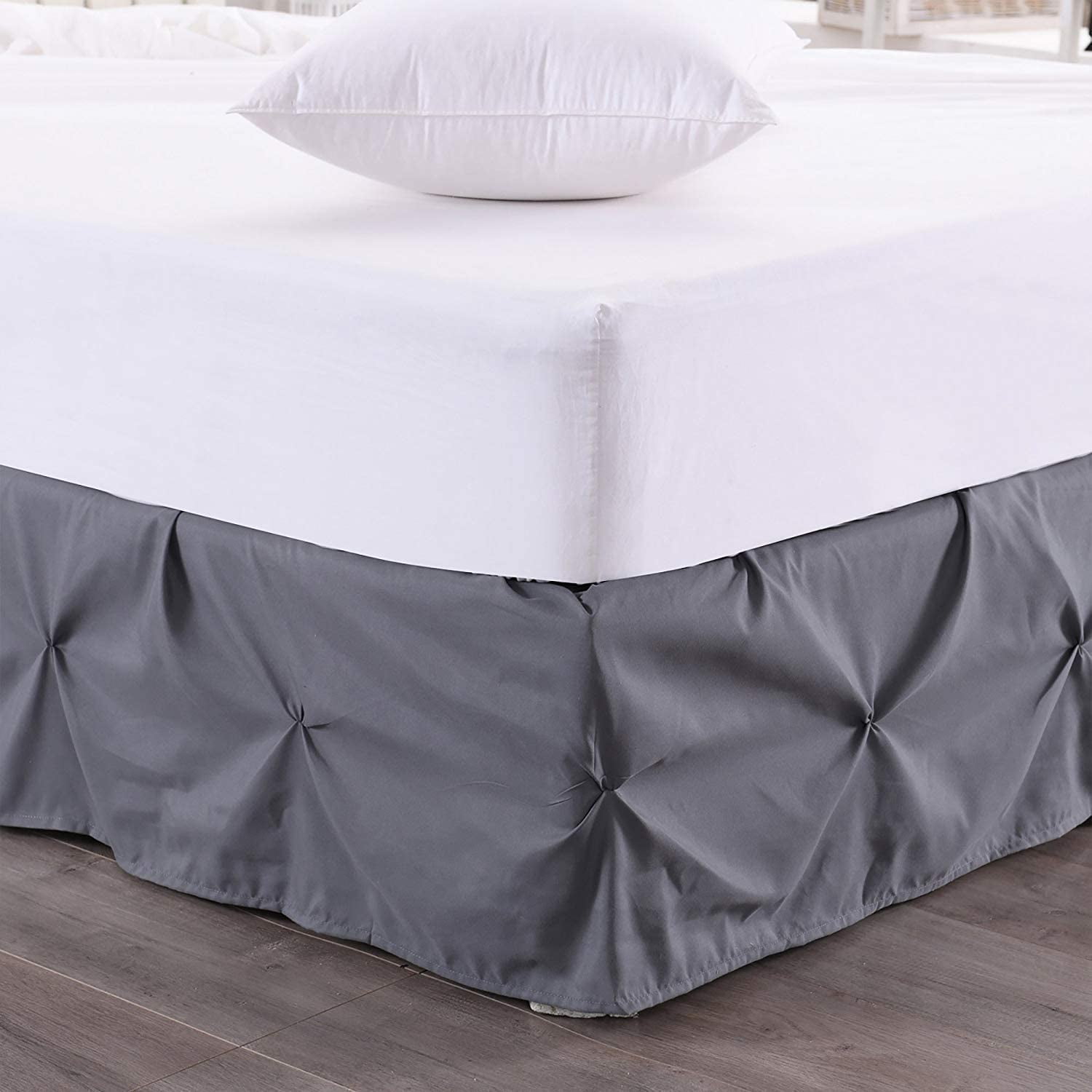Drop Length Pinch Pleated Bed Skirt 1000 TC Best Egyptian Cotton King Size 