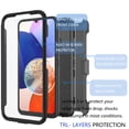 thumbnail image 3 of Takfox Samsung Galaxy A54 5G Belt Clip Holster Case with [Built in Screen Protecotr],Rugged Shockproof Heavy Duty Locking Swivel Holster Kickstand Hard Full Body Cover- Black, 3 of 7
