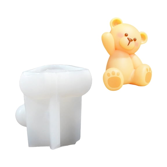 3D Bear Silicone Moulds Candle Molds Soap Molds DIY Baking Molds Epoxy Resin Molds Plasters Molds for Candle Making