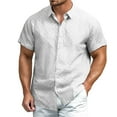 thumbnail image 2 of Afdoent Shirt For Men Summer Male Refreshing Casual Fashion Short Sleeve Shirt Casual Hawaiian Vacation Tops Vacation Summer Beach Shirts, 2 of 8