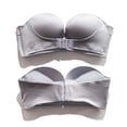 thumbnail image 5 of Women's Front Closure Bra Wireless 1/2 Cup Lingerie, Anti Sagging Top Support Underwear, Accessory Breast Collection Bralette, Easy Button Lifting Vest, Seamless Back Smoothing Daily Shaping Top, 5 of 9