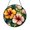 Acrylic 3.5 Inch, variant on Hibiscus Floral Round Suncatcher, Stained Glass Style Window Panel with Seashells, Nature Inspired Home Decor Gift