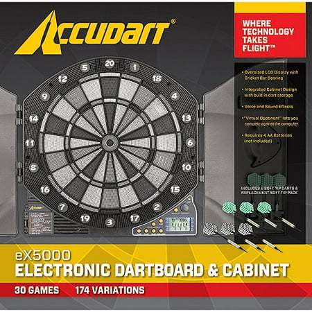 Accudart Electronic Dartboard with 24 Games with LCD Display and