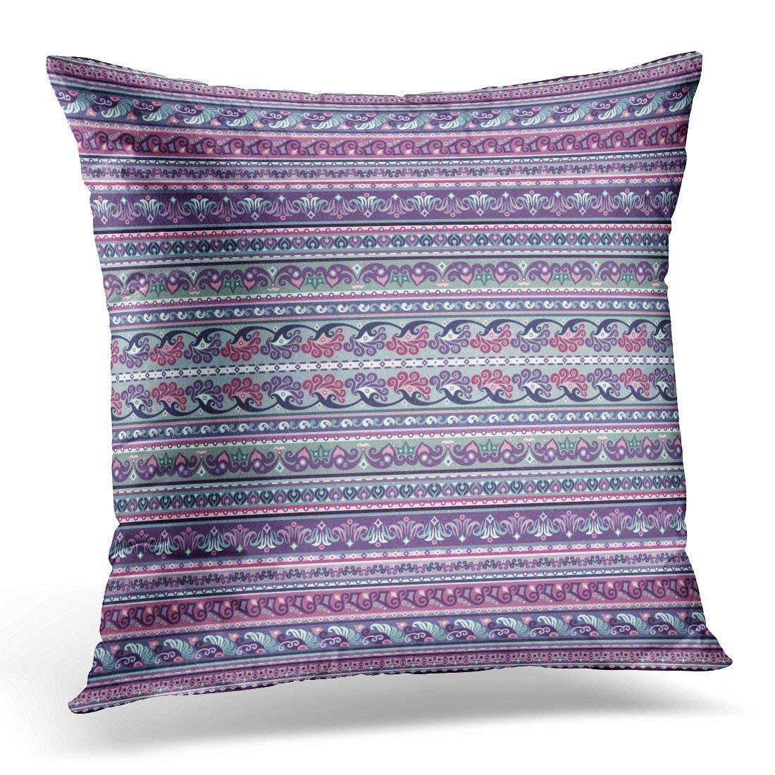 CMFUN Purple Bohemian Abstract Ethnic Stripy Ornamental Boho Pillows