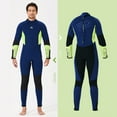 thumbnail image 4 of Traje de buceo de neopreno traje de baño espesado impermeable 5 mm espalda con cremallera Snorkel deportes de agua Manténgase caliente para nadar hombre surf, Navy XXL Kearding OD019356-23, 4 of 7