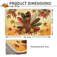 thumbnail image 3 of Thanksgiving Turkey Decorative Front Door Mat, Fall Maple Leaves Doormat Indoor Outdoor Non-Slip Floor Entryway Rug, Autumn Leaf Seasonal Farmhouse Home Kitchen Decoration 17x29 Inch, 3 of 6