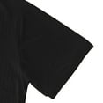 thumbnail image 6 of YLSDY Men's Textured Button Collared Shirts Short Sleeve Slim Fit Casual Button Button Collared T-Shirt Summer Collared Golf Shirt Black M, 6 of 8