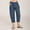 Dark Blue, variant on Aloohaidyvio Women Pants ,Women Casual Solid Drawstring Elastic Waist Wide Leg Pants Cropped Trousers