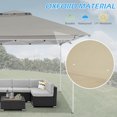 thumbnail image 4 of AVAWING 12x12 ft Outdoor Pop-up Canopy Party Tent Easy Setup Patio Wedding Tent, Khaki, 4 of 7