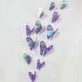 thumbnail image 1 of Pegatina de pared de mariposa hueca 3D, superficie lisa, color verde, para refrigerador, fondo de TV, decoración de pared, 1 of 6