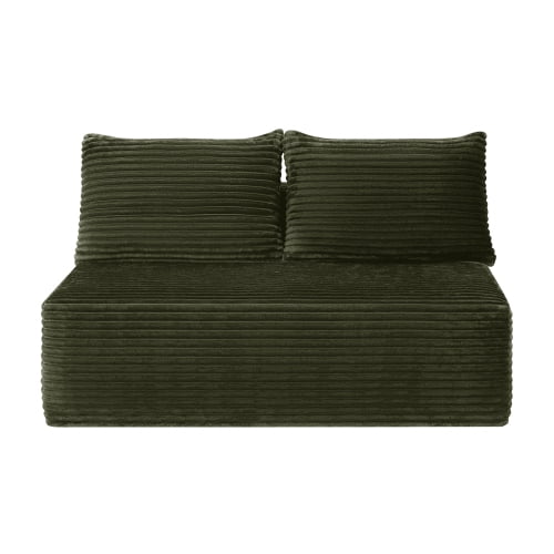 58-inch 2 seat median longue with cup holder, flexible matching, mainly for living room use, Green