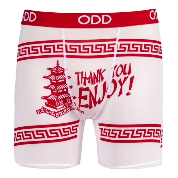 ODD SOX, Thank You, Enjoy!, Men's Boxer Briefs, Funny Novelty Underwear, Medium