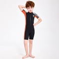 thumbnail image 2 of Eigraketly Bañador de buceo para niños, traje de baño corto de una pieza para niños, pantalones de manga corta, trajes de neopreno, traje Deportes acuáticos Negro XL, 2 of 6