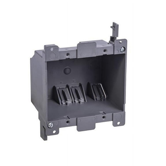 Gardner Bender  25 cu. in. 2-Gang Old Work Retrofit Standard Switch & Outlet Wall Electrical Box, Grey