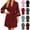 Army Green, variant on Womens Robe Solid Mid Sleeve Wrap Belt Absorbent Fast Dry Long Bathrobe Loungewear