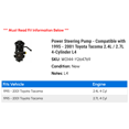 thumbnail image 2 of Power Steering Pump - Compatible with 1995 - 2001 Toyota Tacoma 2.4L / 2.7L 4-Cylinder L4 1996 1997 1998 1999 2000, 2 of 2