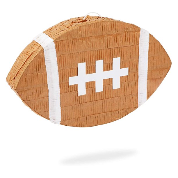 Small Football Pinata for Sports Birthday Party Decorations, 16.5 x 10