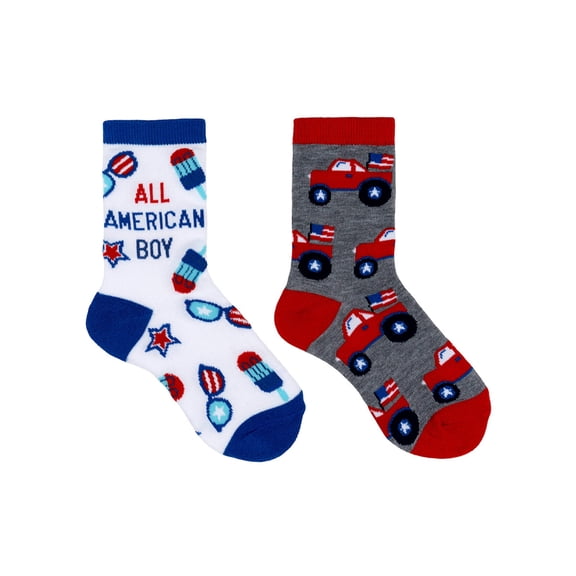 Everything Legwear Kids All American Boy 2 Pair Crew Socks