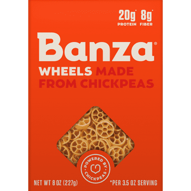 Banza Chickpea Wheels Pasta 8 oz - Pack of 2