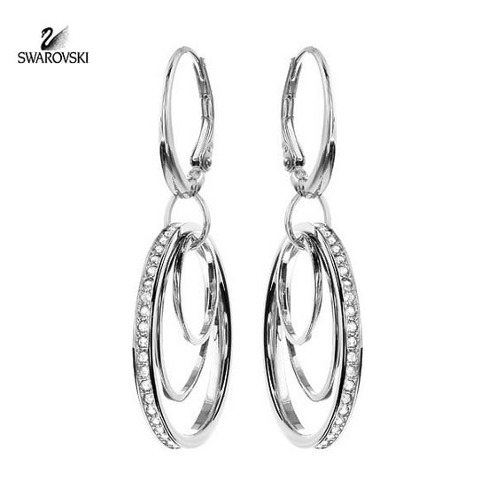 New in Swarovski box Swarovski Clear Crystal Pierced Earrings PRECISION Rhodium #5101168