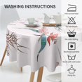 thumbnail image 6 of YFYANG 60 inch Round Table Cloth, Reusable Polyester Watercolor Vintage Flower Table Cover for Indoor Outdoor Kitchen Restaurant Table Decoration Tablecloths, 6 of 8