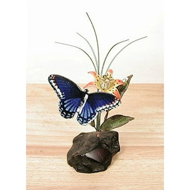 Bovano - Tabletop Sculpture - Red Spotted Purple Butterfly on Manzanita