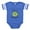 Royal Blue, variant on CafePress - Imakeeper - Cute Infant Baby Football Bodysuit