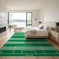 thumbnail image 3 of ODIKA 9'x12' Washable Area Rug Football Championship Car Boundary Stripes Doormat Field Rugby for Dining Room, Basement, Large Office, Non-Slip Chair-Friendly, 3 of 7