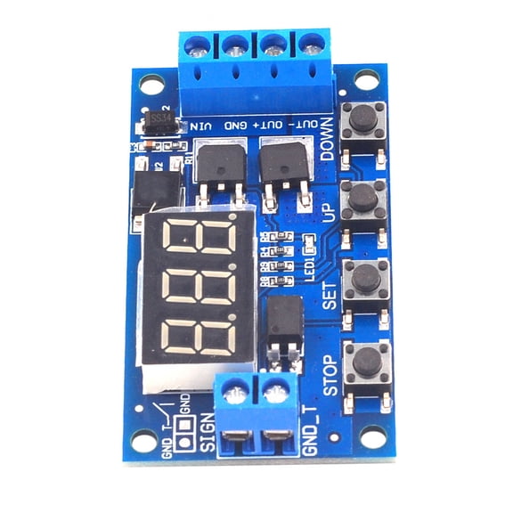Programmable Triggering Cycle Delay Timer Switching Cycle Timing Module With Quiet Operate And Reverse Polarity Protections