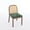 Olive Green + Dining Room, variant on Set of 2 Curved Arched Cane Back Dining Chairs,Mid Century Farmhouse Side Chairs,Distressed Solid Wood Frame,Chenille Cushion with S-Spring and Sponge,Armless Accent Chairs for Kitchen,Beige,SW1899BG