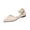 Beige, variant on Women Pointed Toe D'Orsay Ankle Strap Flat Pumps Suede Adjustable Strap Footwear For Office Casual Outdoor Daily Commute Wedding