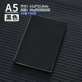 thumbnail image 1 of XmhyTop Cuaderno de cuero A5 de tapa dura con compartimento para bolígrafo, de cuero para mujeres y hombres, para oficina,diario y diario de viaje, 50 hojas, 100 páginas (negro), 1 of 2