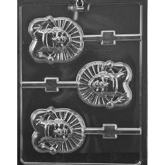 Grandmama's Goodies I029 Jester Lollipop Chocolate Candy Soap Mold with Exclusive Molding Instructions