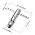 thumbnail image 2 of Unique Bargains T-Handle Tap Wrench Handle M5-M12 Adjustable Ratcheting Tap Wrench Tap Holder, 2 of 4