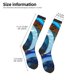 thumbnail image 2 of Fotbe Stained Glass Ocean Wave Calcetas Divertidas Estampadas para Hombre y Mujer, Calcetas de Algodón hasta la Rodilla para Caminar, Correr, Enfermería y Embarazo, 2 of 6