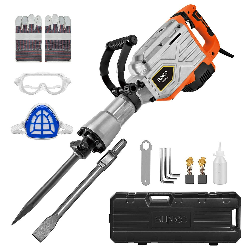 SUNCOO 1900BPM Electric Demolition Jack Hammer Heavy Duty Jackhammer