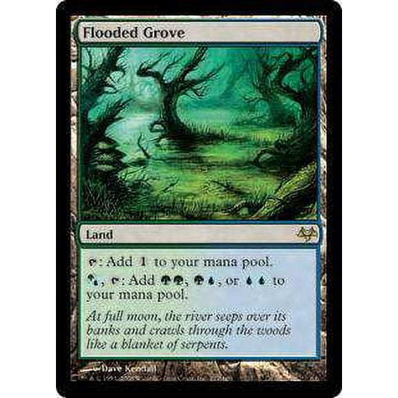 MtG Eventide Rare Flooded Grove #177